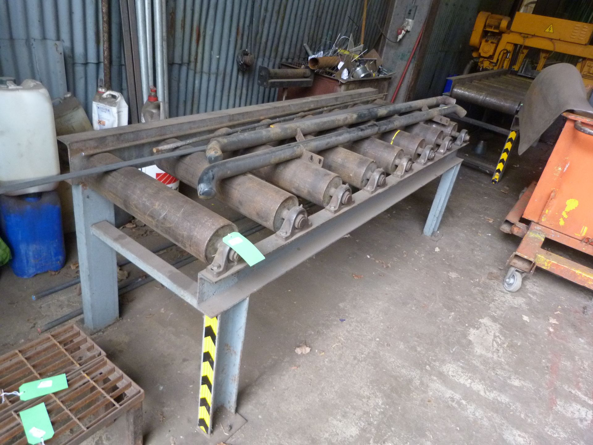 *Set of Eight Steel Rollers 2.3m x 600mm