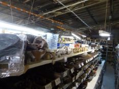 *Top Shelves of Various Brass Valves, One-Way Valves, Plastic Valves, and Other Plastic Fittings