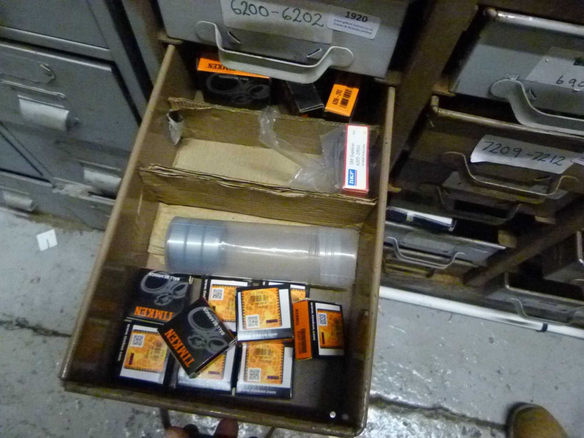 *Drawer of Size 6203 - 6207 Bearings