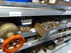 *Bottom Shelf of Various Valves and Locking Nuts