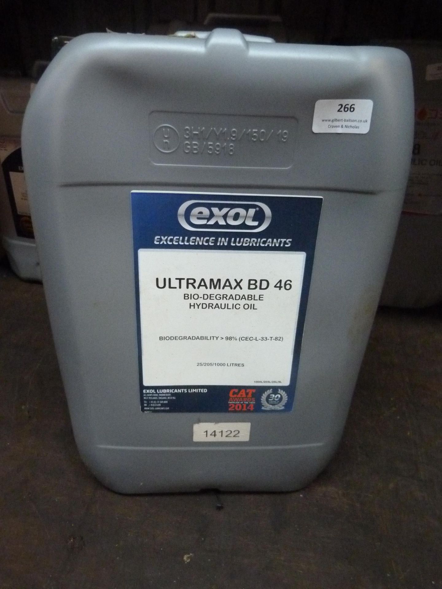 *25L of Exol Ultra Max BD 46 Hydraulic Oil