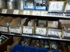 *Shelf of Various Threaded Pipe Cap Ends and Elbows