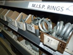 *Shelf of Various Pipe Hanging Brackets