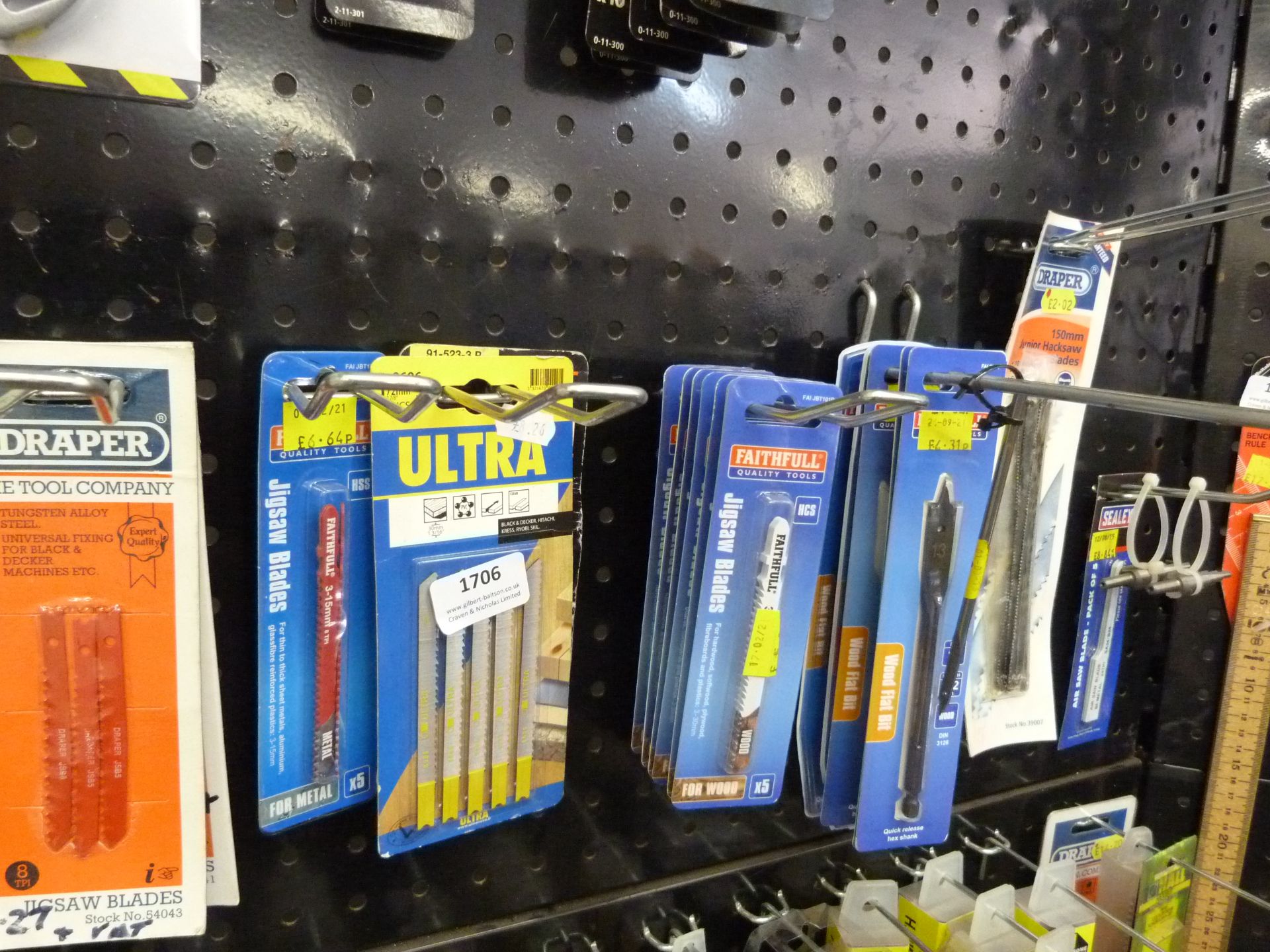 *Assortment of Jig Saw Blades and Wood Hole Drill Bits