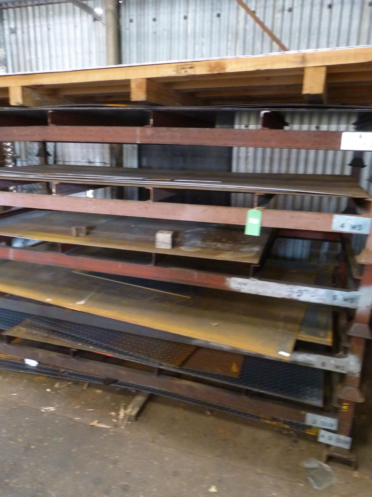 *Contents of Rack to Include Various Steel Sheets