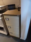 *Three Drawer Foolscap Filing Cabinet (coffee & cream)