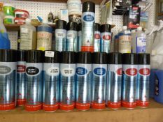 *Assortment of Spray Paints to Include Matt Black, Red Primer, Blue Steel, Safe Red, etc.