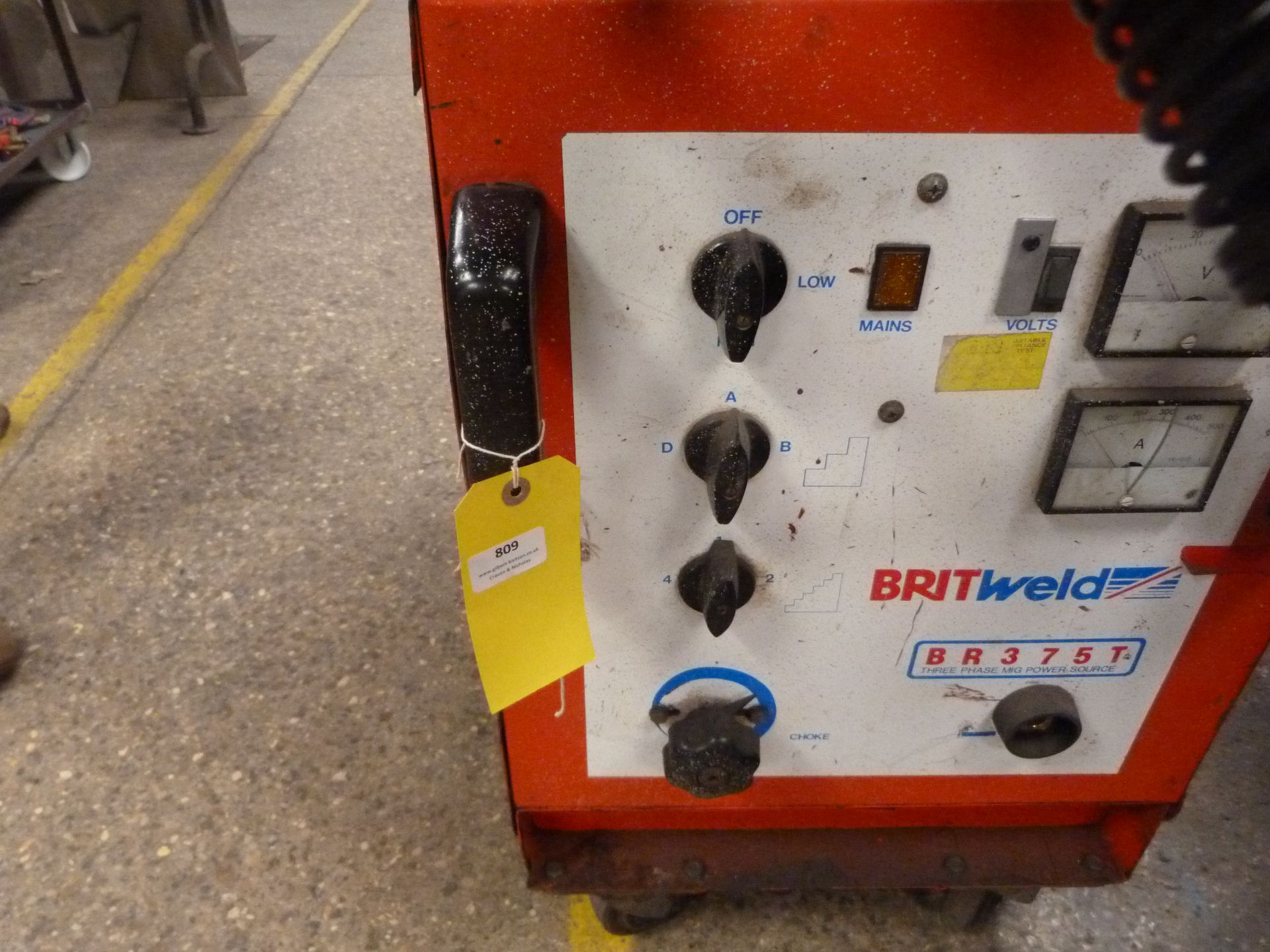 *Brit Weld DR 375T Three Phase Mig Power Source with BR800 Four Roller Feed Wire Unit - Image 2 of 5
