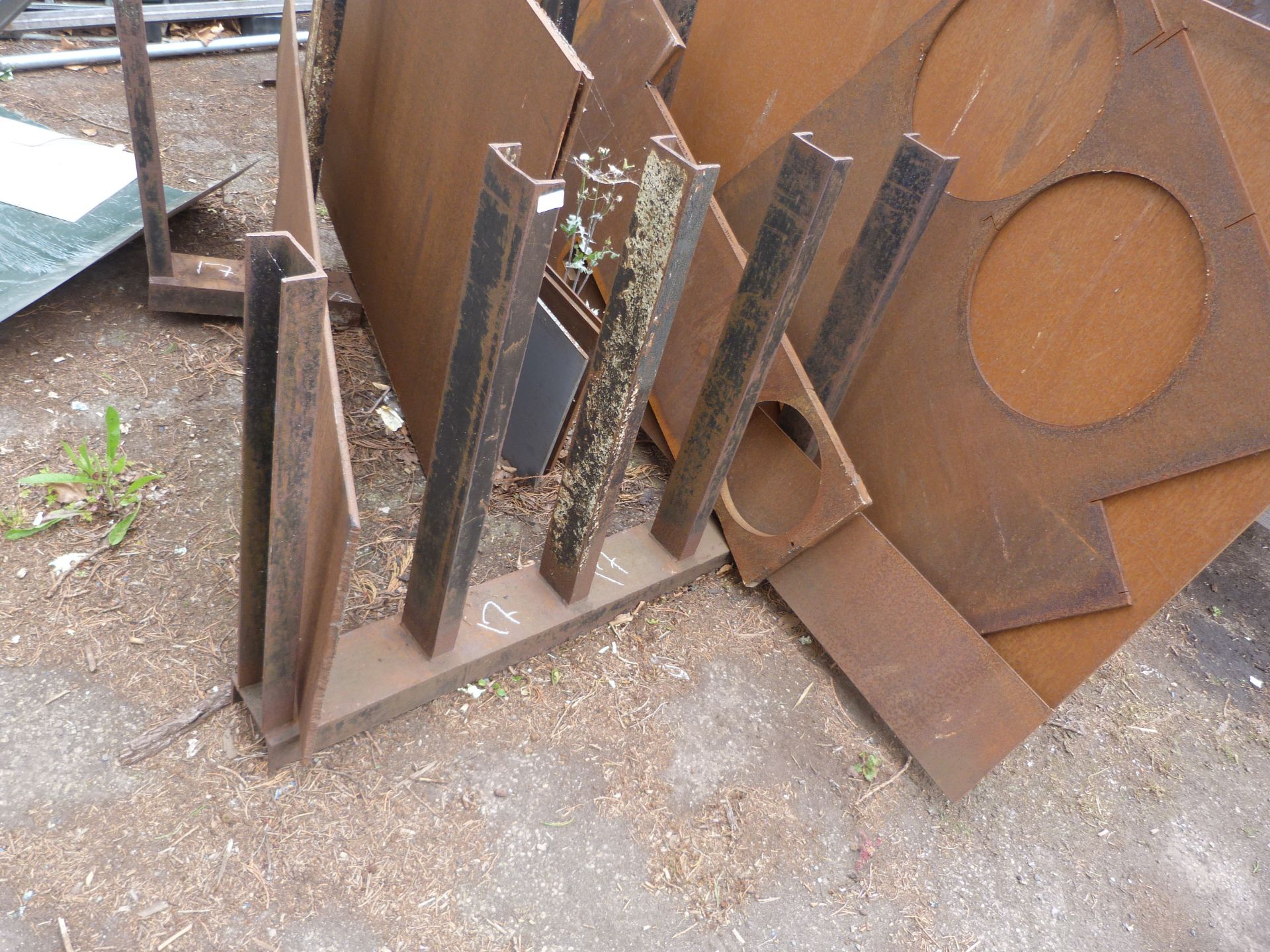 *Pair of Six Bay Steel Plate Racks