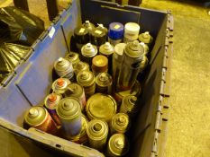 *Box of Various Aerosol Cans; Primers, Paints, etc.