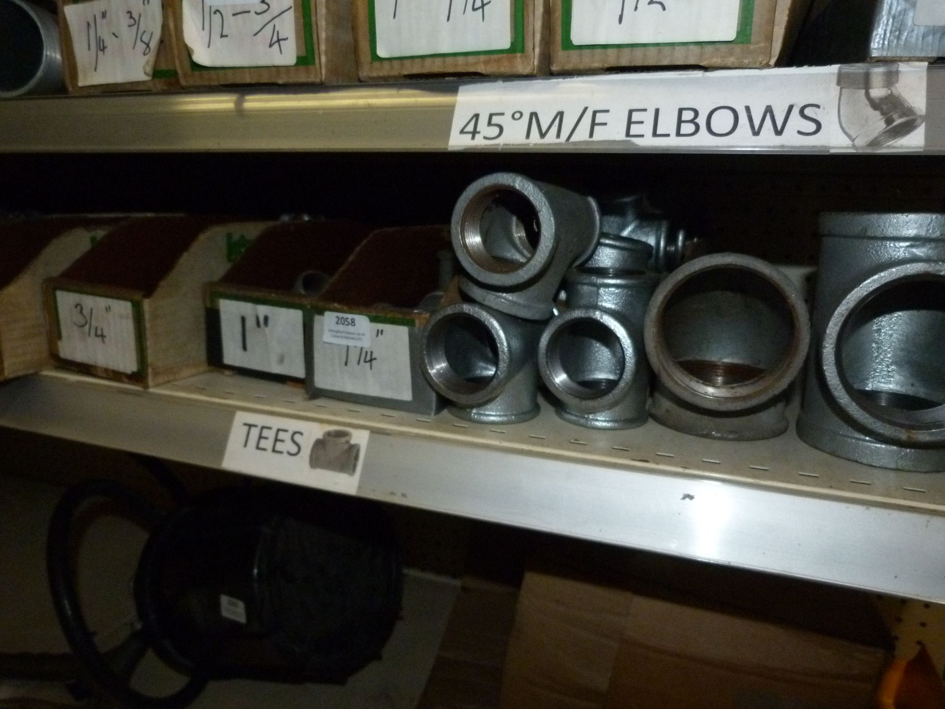 *Shelf of Various Threaded Pipe T-Pieces