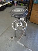 *Sealey Chrome & Black Gas-Lift Stool