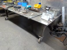 *Steel Workbench on Castors 150x300x90cm