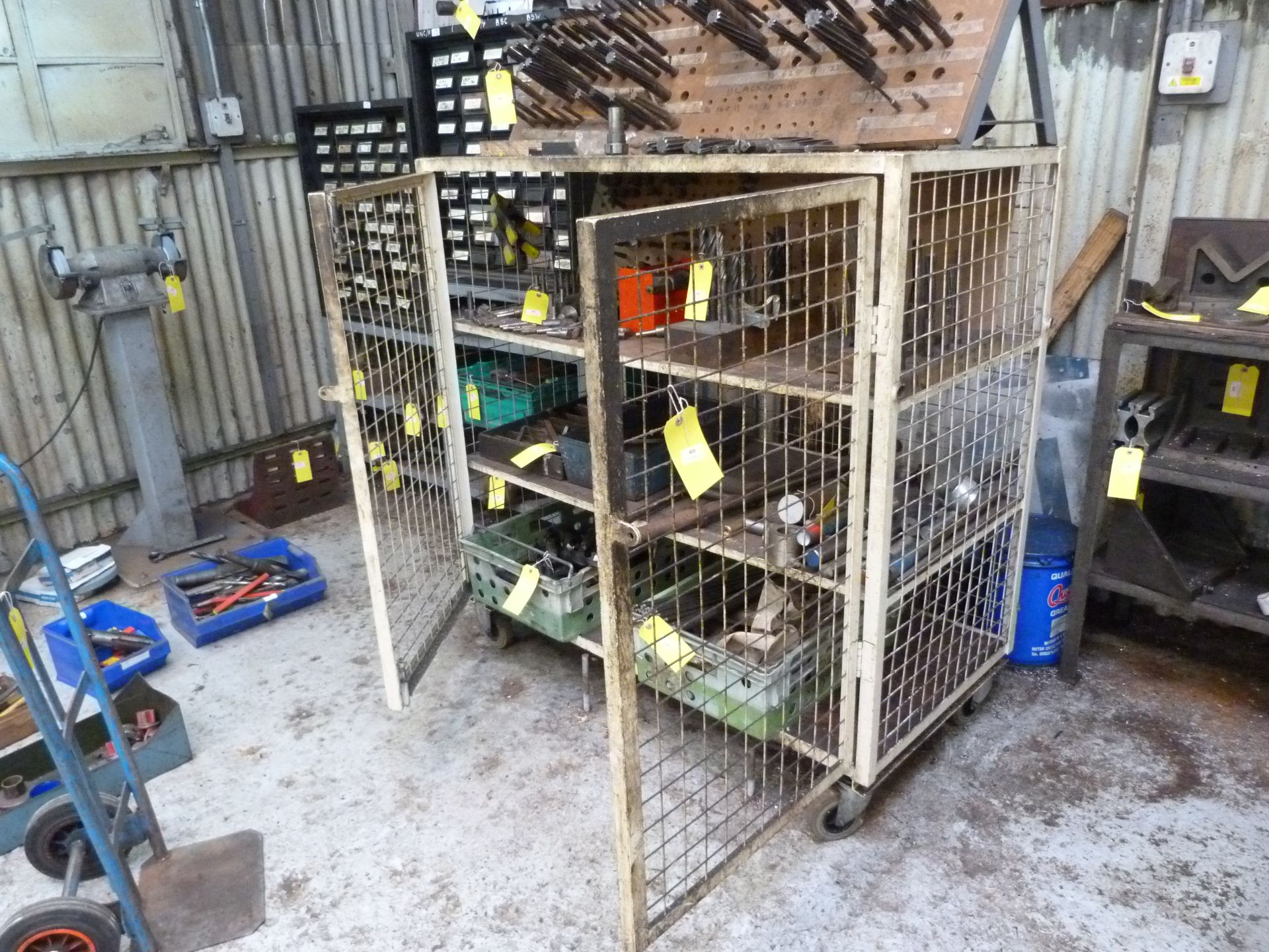 *Roller Cage with Lockable Doors and Three Tier Shelving