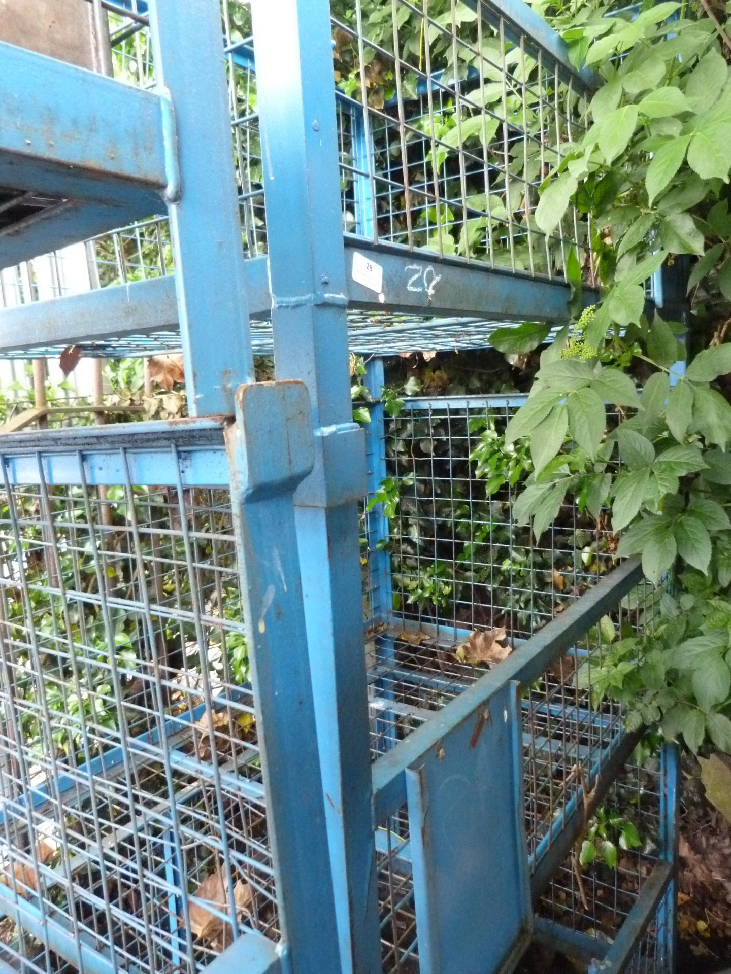 *Three Forklift Stillages with Dividers (blue)