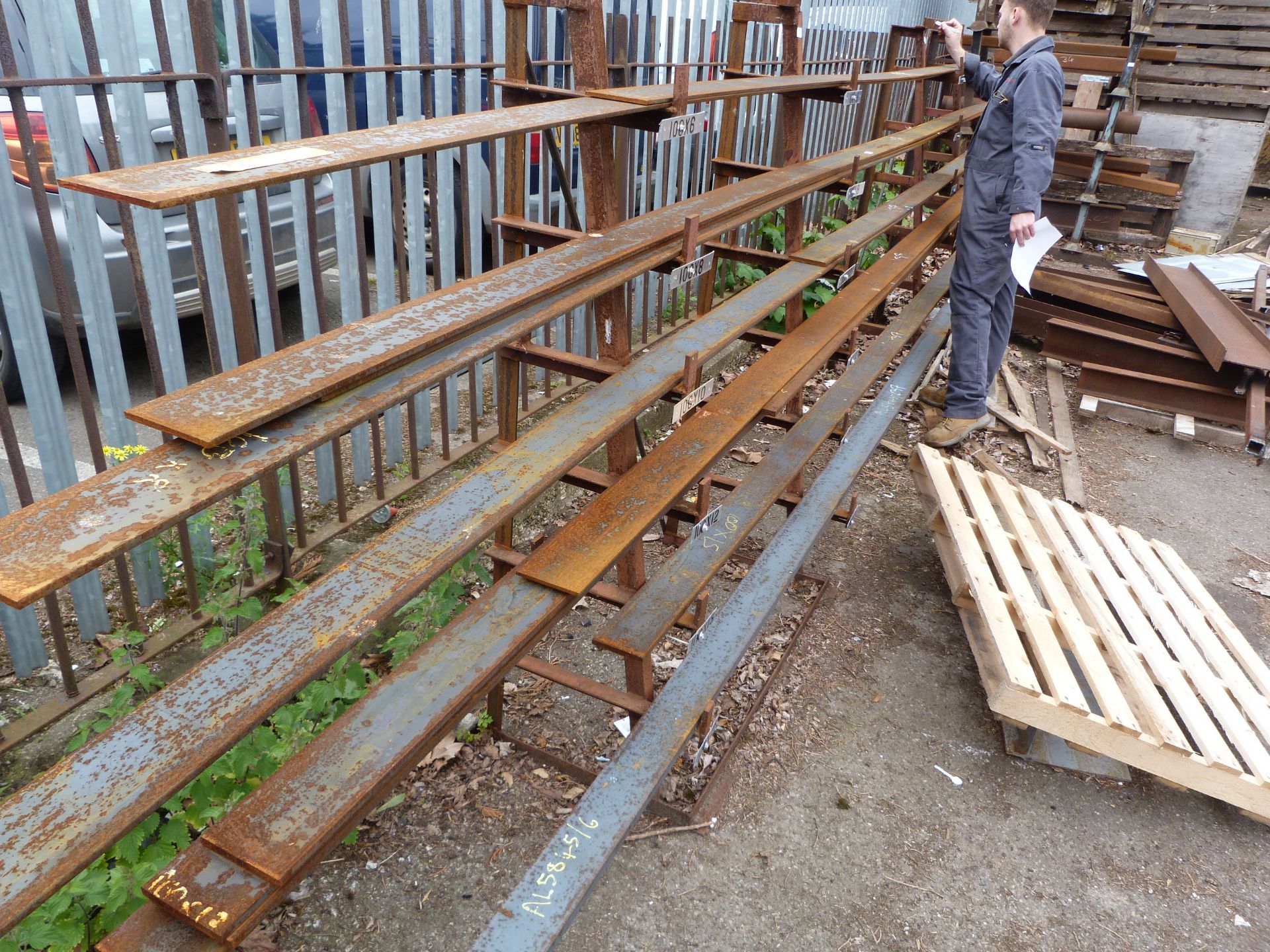 *Contents of Steel Rack to Include Various Lengths