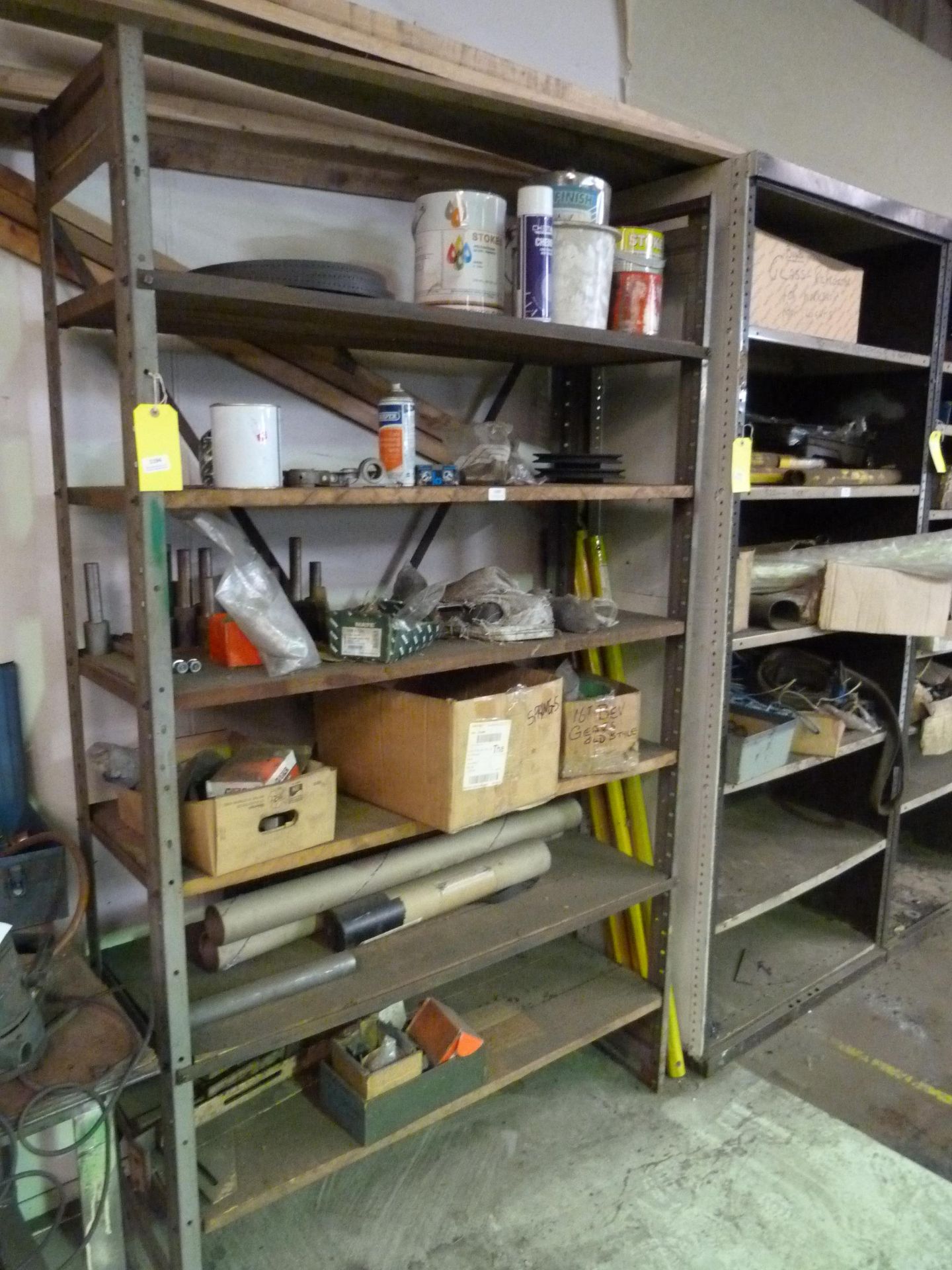 *Steel Shelf Unit with Six Wooden Shelves