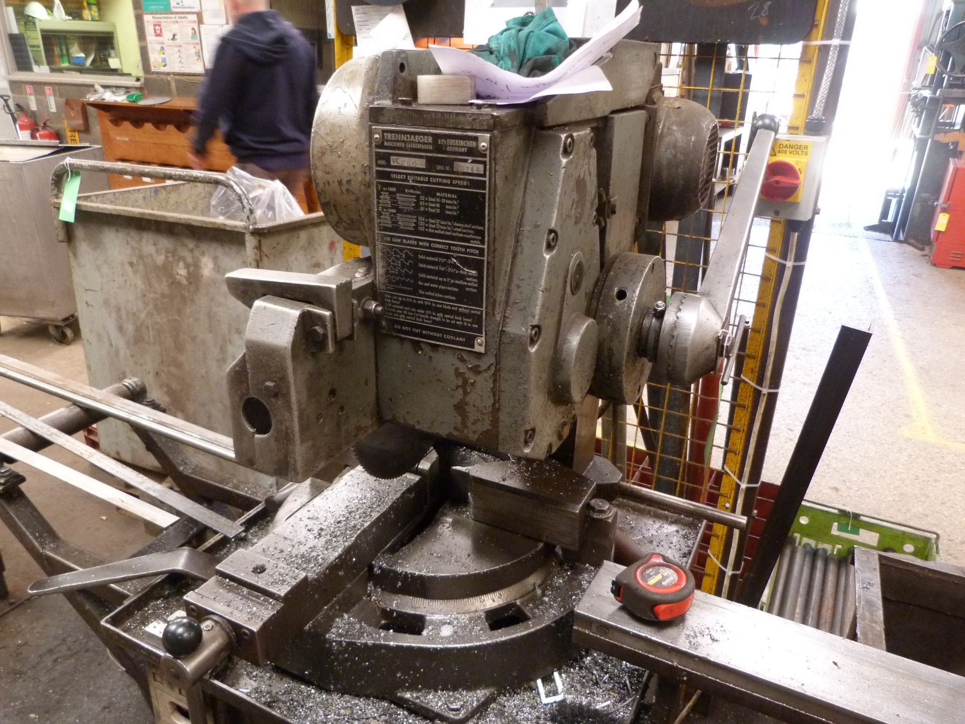 *Trennjaeger Circular Saw Model: VC260, Serial No. GD744 with Roller and Track - Image 2 of 3