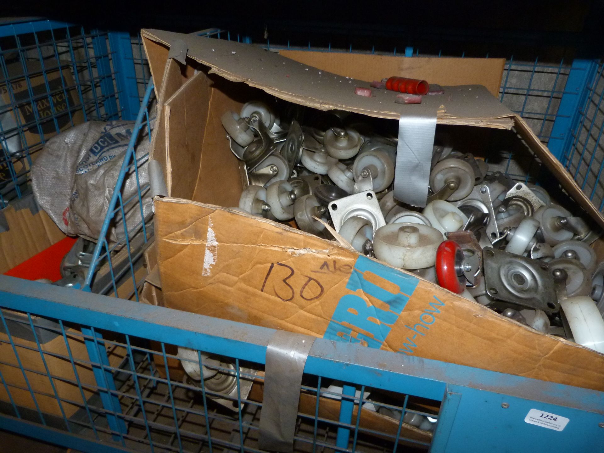 *Contents of Forklift Stillage to Consist of Various Castor Wheels