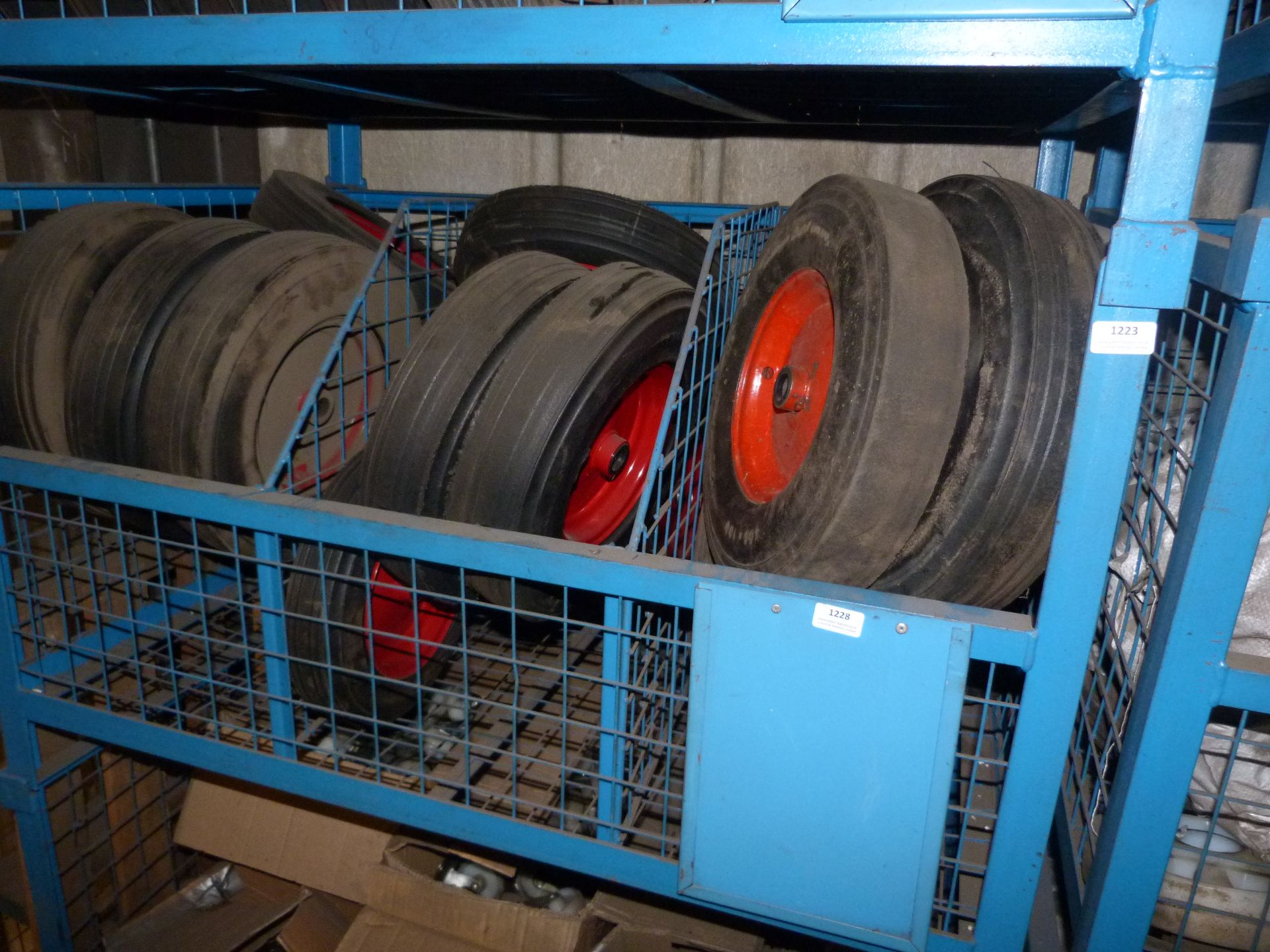 *Contents of Forklift Stillage to Consist of Various Hard Rubber Tyres and Wheels