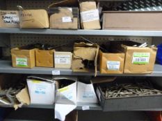 *Shelf of Various Gate Hinges, Hook Bolts, etc.