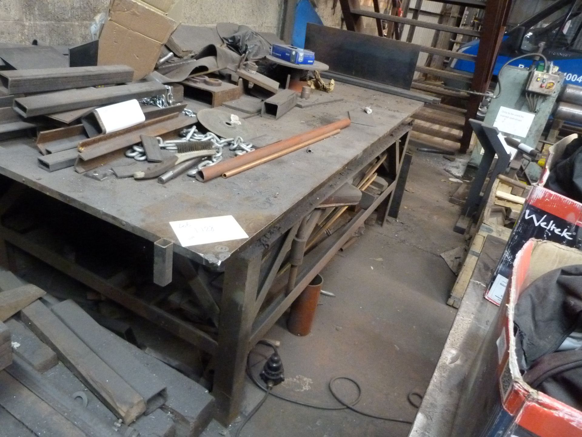 *Steel Workbench with Welder's Stool 125x250x90cm