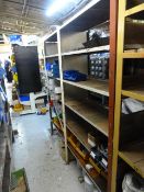 *Two Bays of Metal Shelving with Wooden Shelves 6ft tall