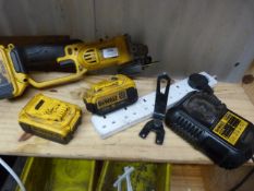 *Dewalt DCG 412 Angle Grinder with Charger and Three Batteries