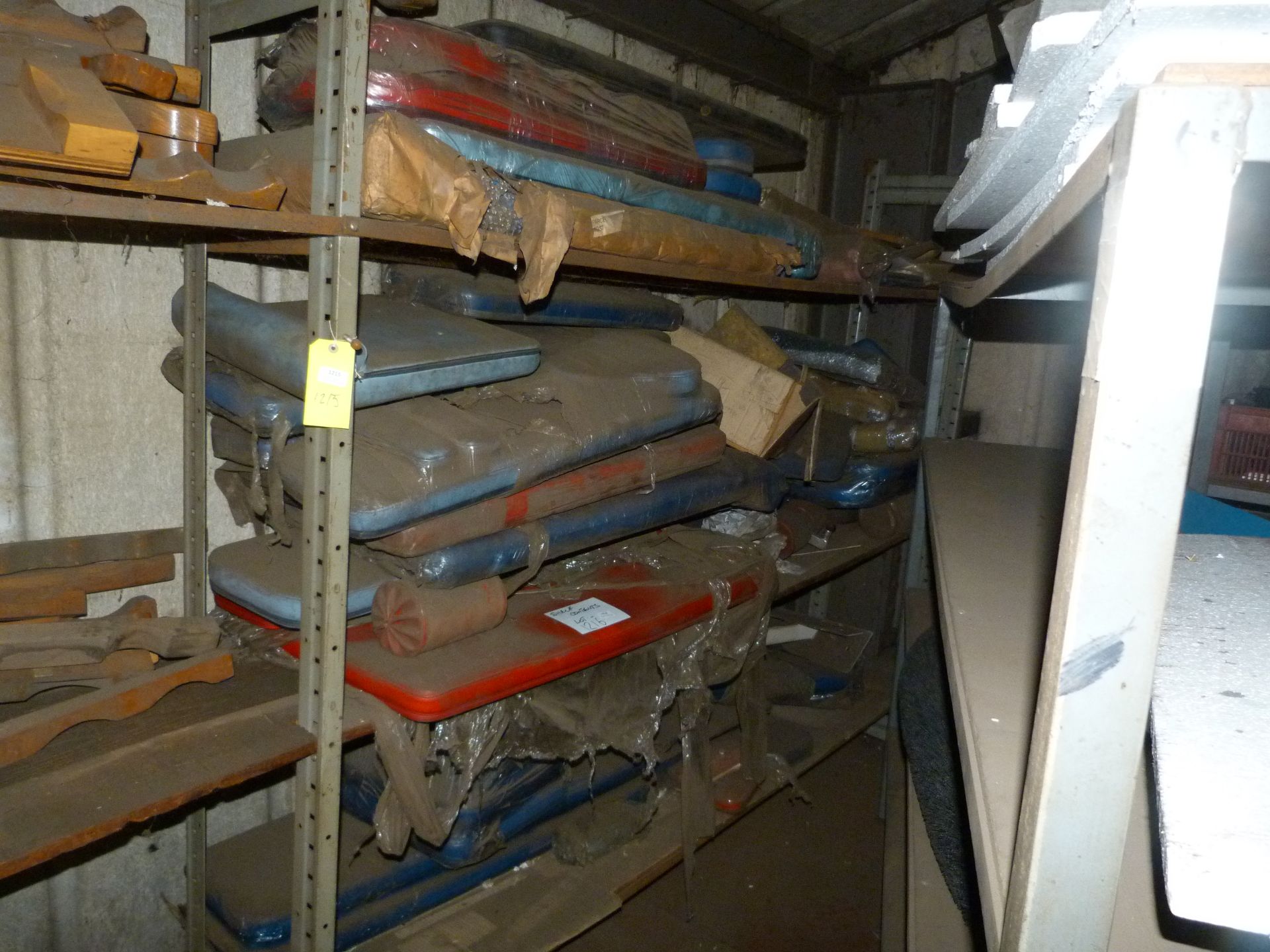 *Contents of One Section of Shelving to Include Various Seating Pads, Roller Pads, etc.
