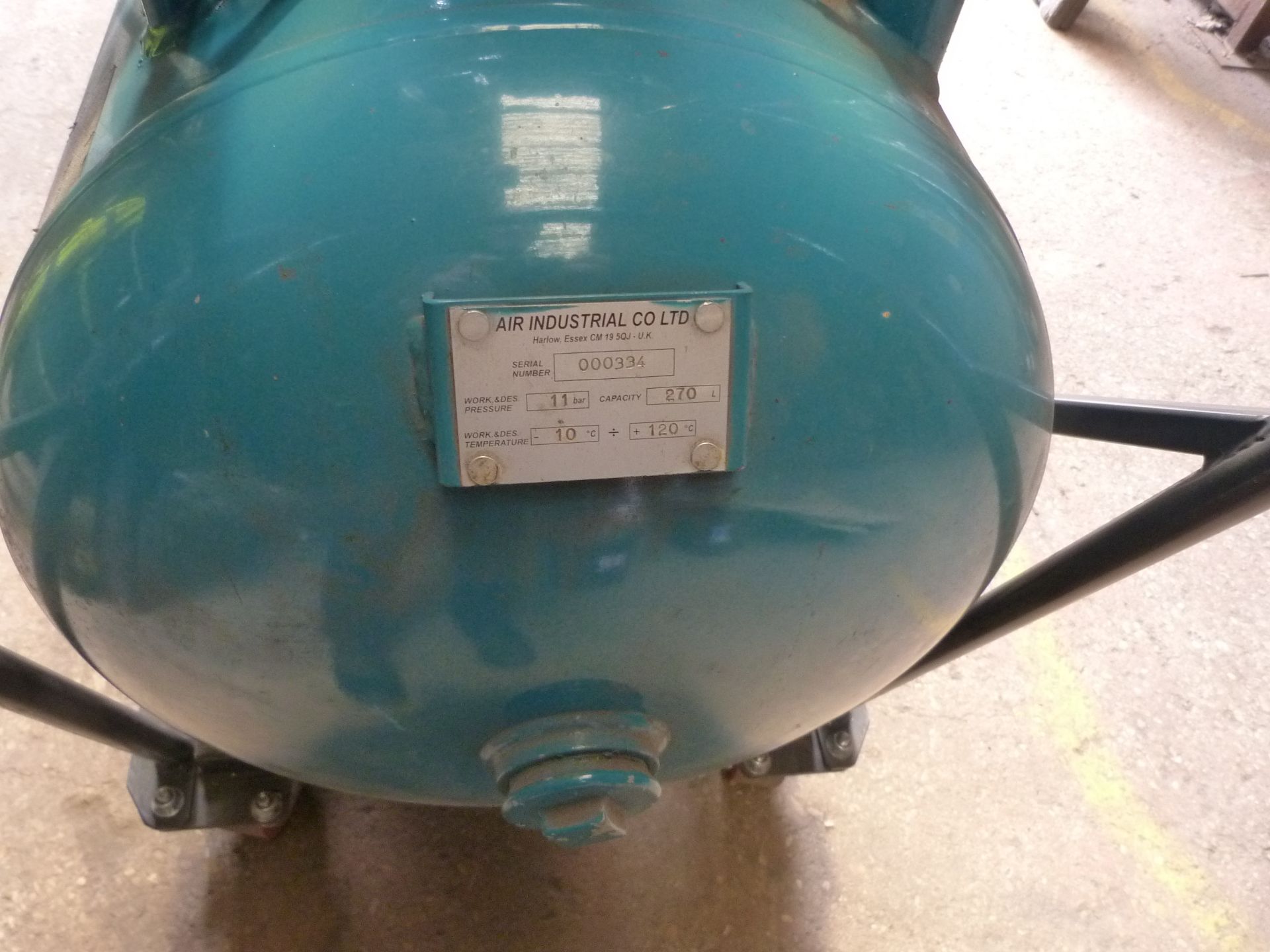 *Air Industrial Co. 11bar 270L Air Compressor on Trolley - Image 3 of 4