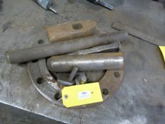 *8" Flange, Gate Hinges, Steel Wedge, and Two Large Steel Punches