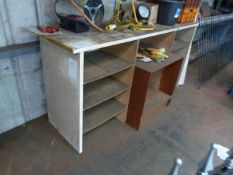 *Wooden Workbench with Six Shelves 60x210x100cm