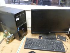 *Zoostorm Desktop Computer with LG Monitor, Keyboard, Mouse, and LG Telephone