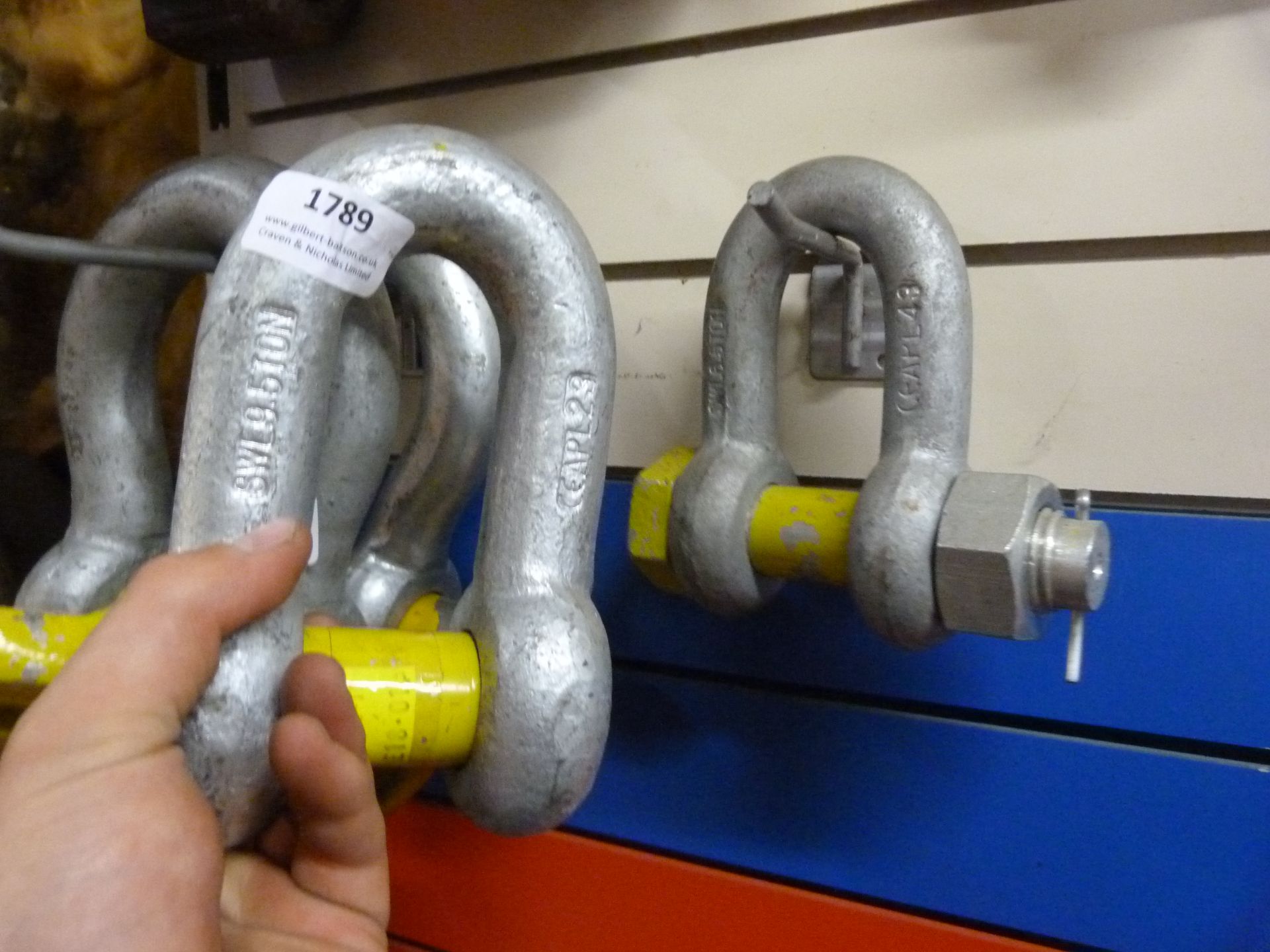 *One 9.5-ton and One 6.5ton D Shackles