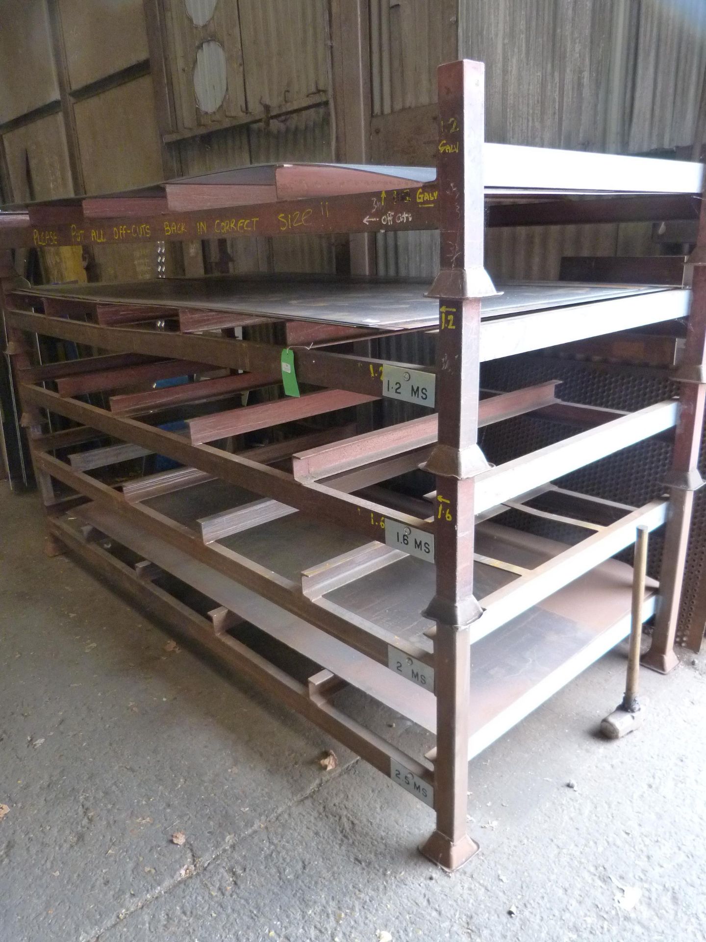 *Five Tier Plate Steel Rack for 8ft x 4ft Sheets