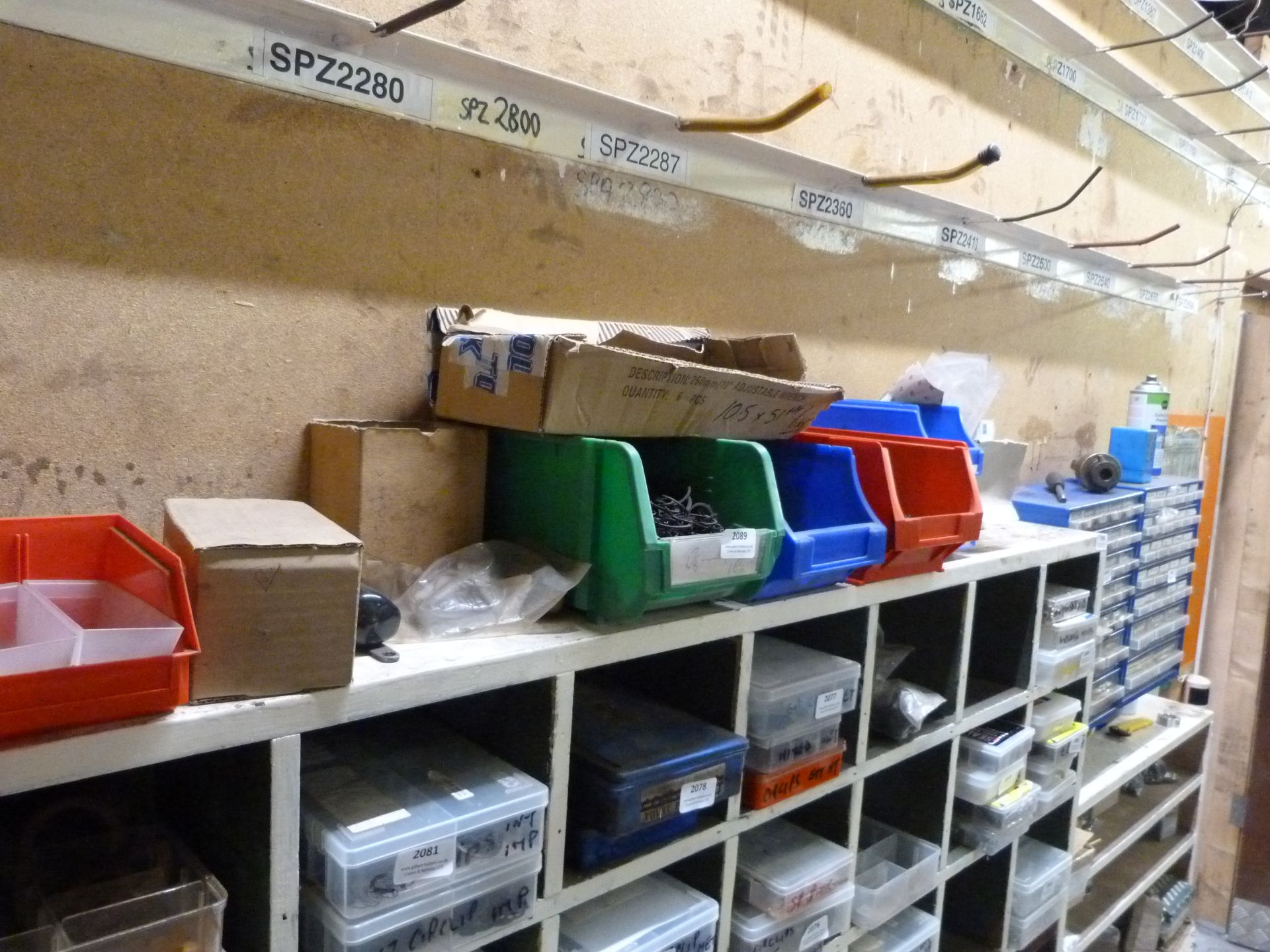 *Contents on Top of Shelving Unit to Include R-Pins, Roller Pins, Circlips, and Other Components