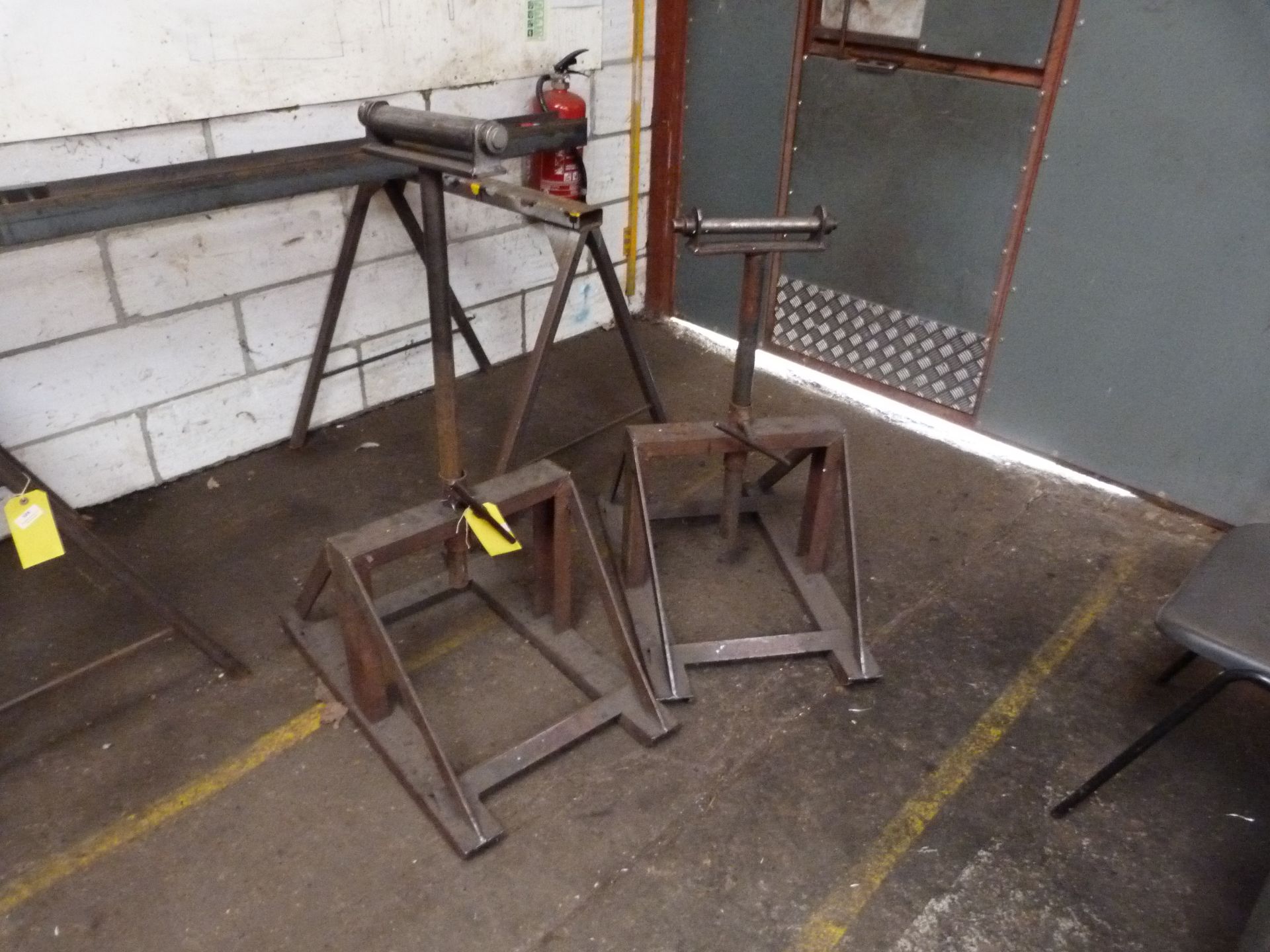 *Two Adjustable Height Steel Roller Trestles