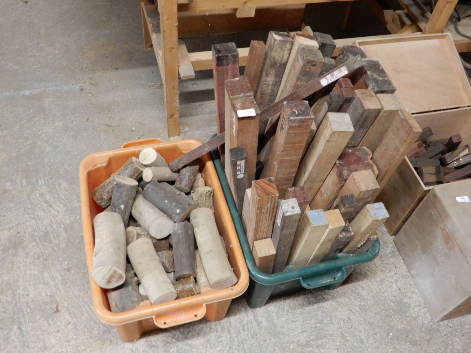 *Two Lots of Assorted Exotic Hardwoods, Wood Turning Blanks, etc.