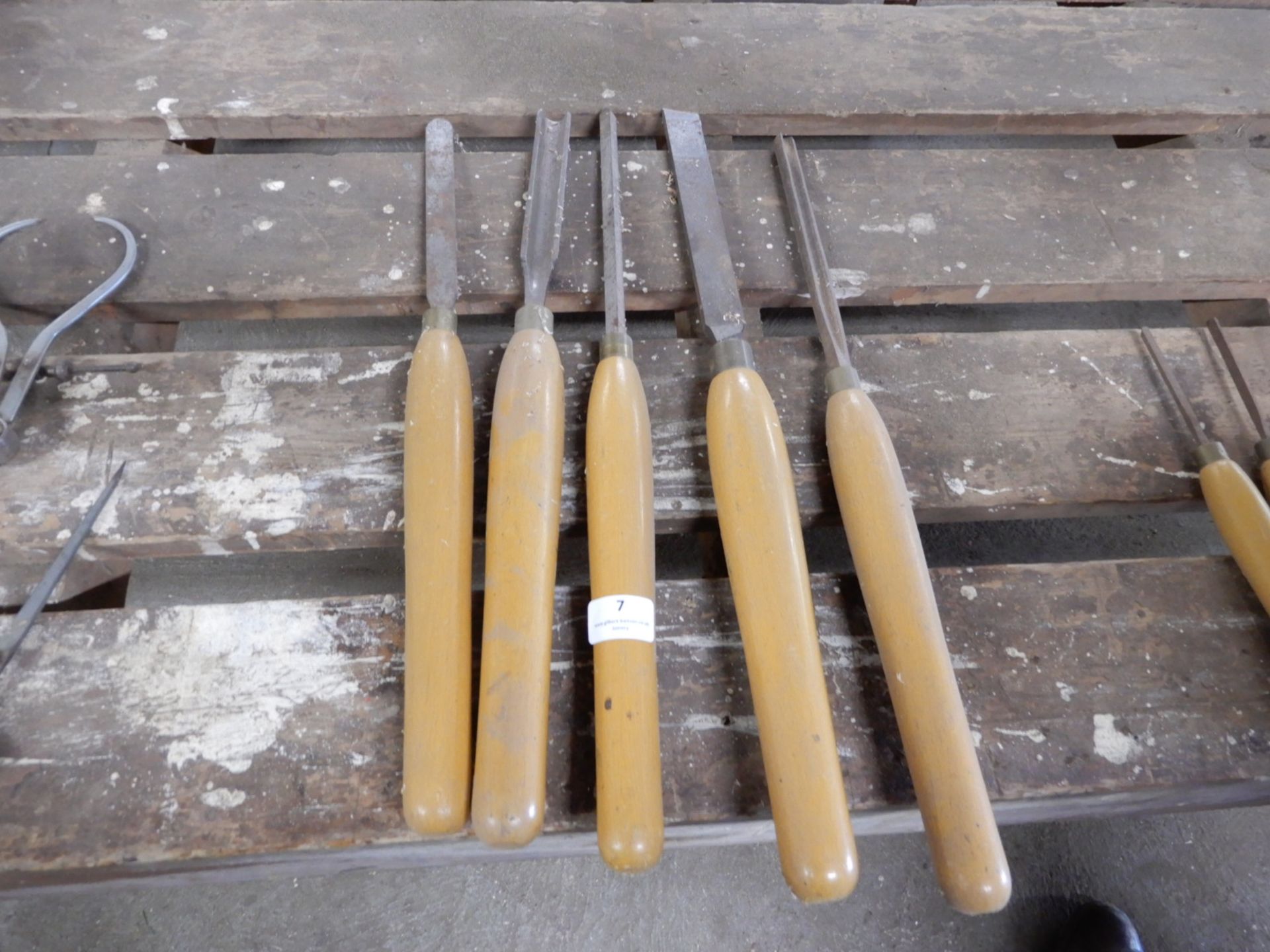 *Five Marple Large Wood Turning Chisels