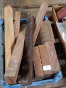*Box of Assorted Hardwood Wood Turning Blanks, etc