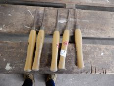 *Five Dynamic Small Wood Turning Chisels