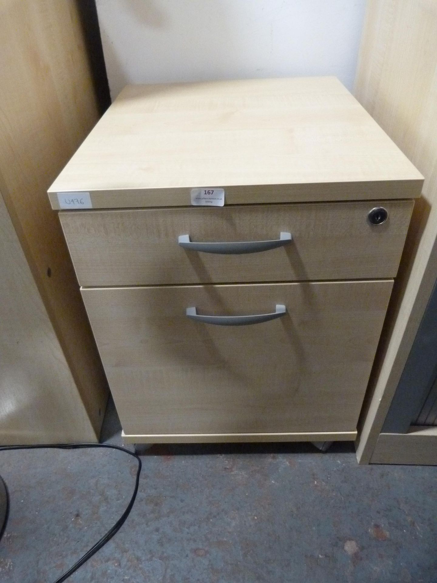 *Two Drawer Filing Cabinet on Wheels