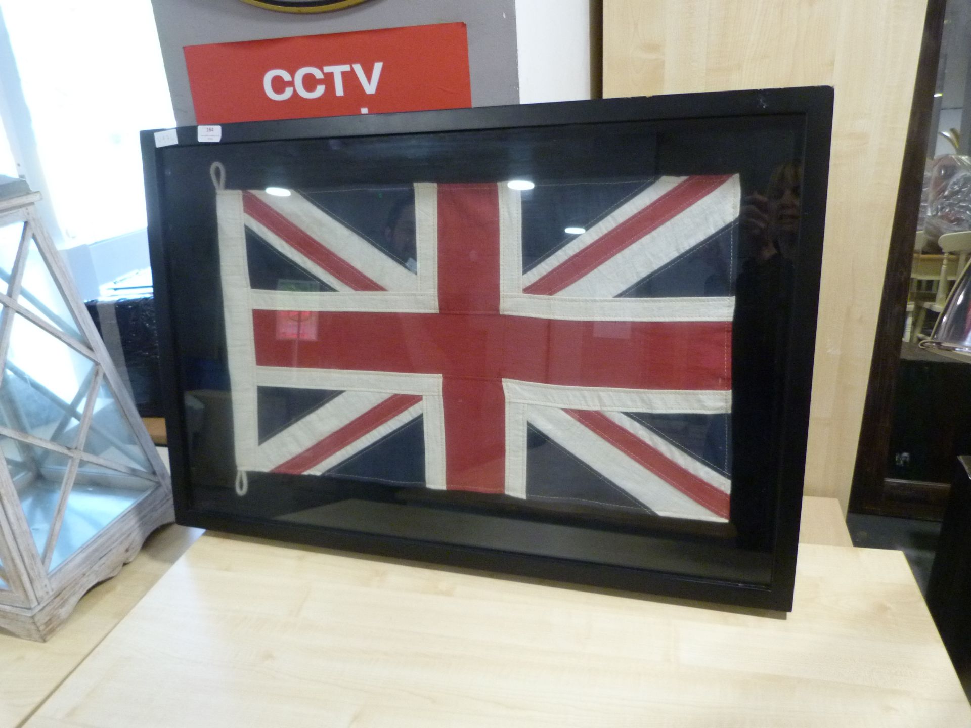 *Small Union Jack Flag in Display Case