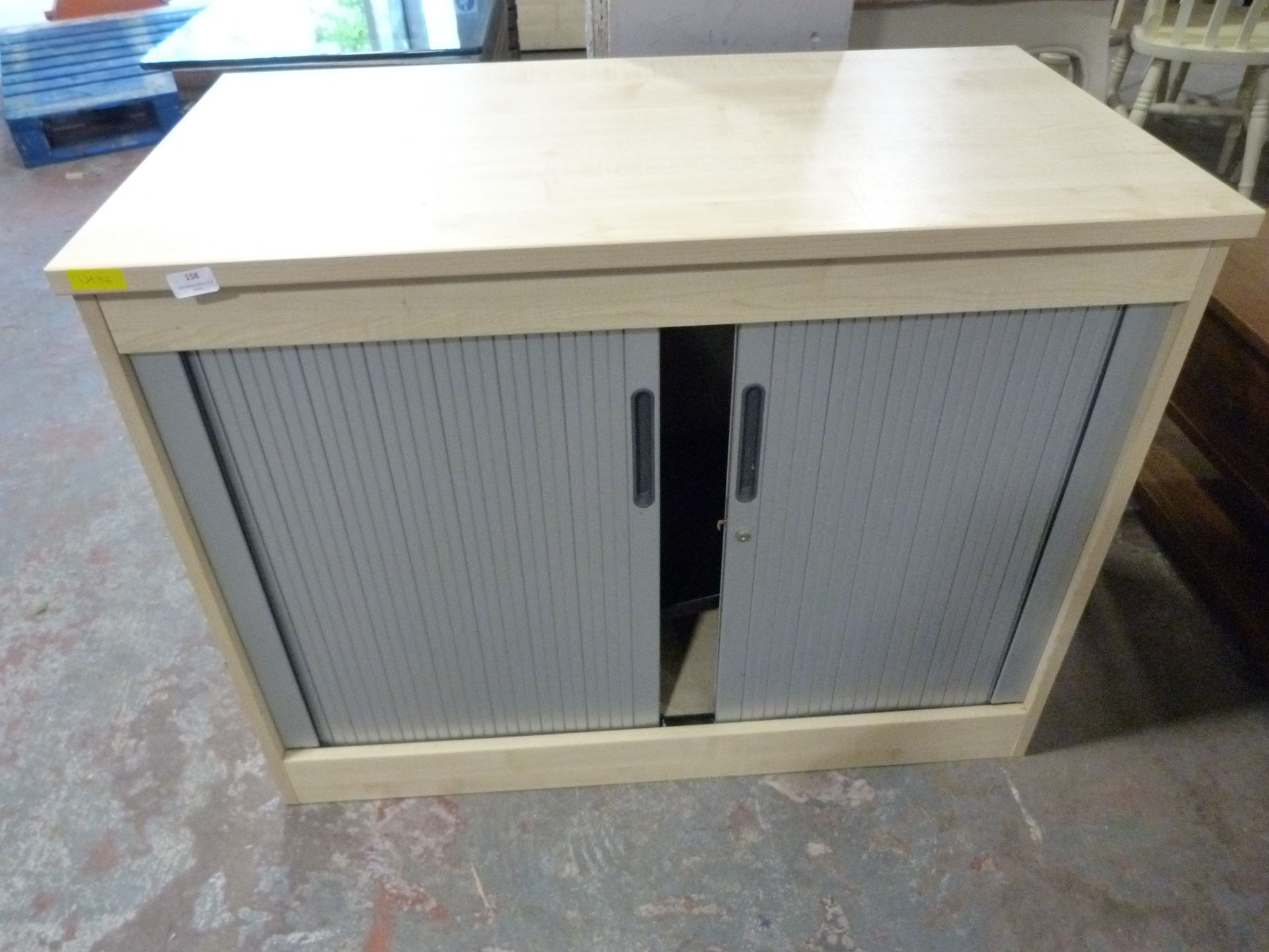 *Stationery Cabinet with Tambour Doors and Key