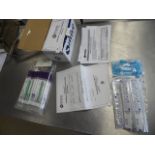 * collection of medical swabs and test kits - for testing food borne bacteria