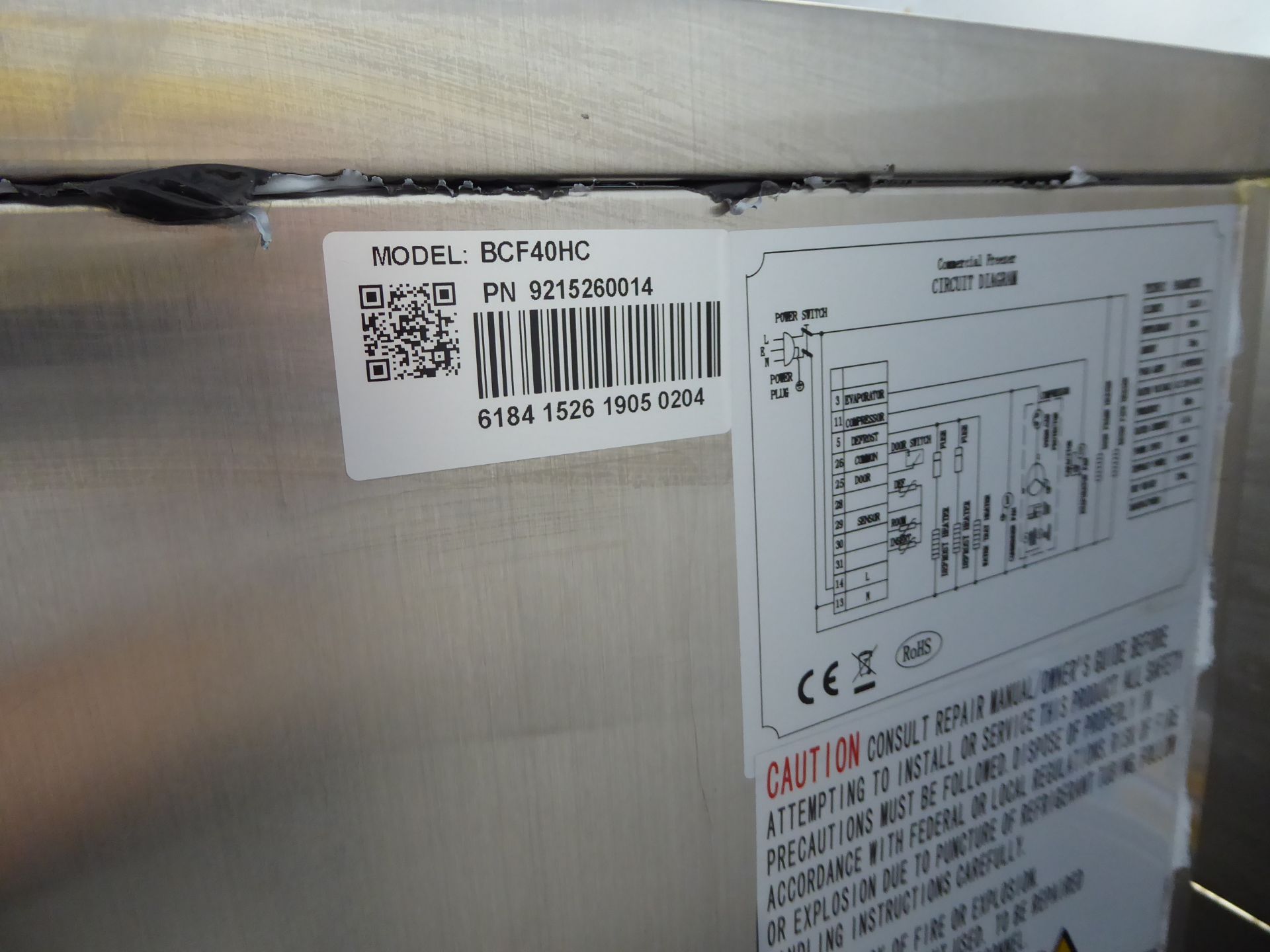 * Blizzard blast chiller freezer. BCF40HC. 800w x 800d x 1500h - Image 5 of 6