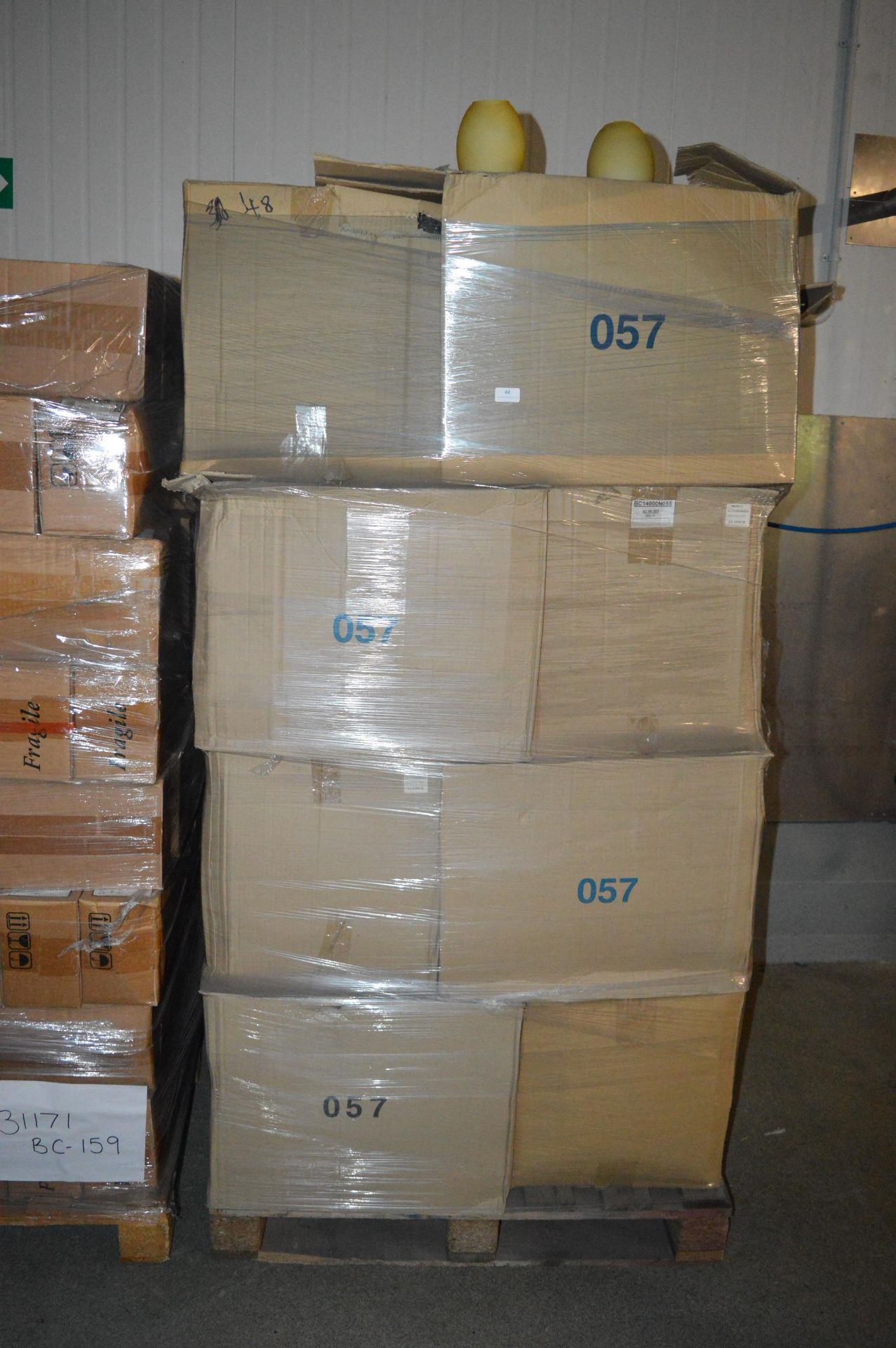 *Pallet of Frosted Glass Shades