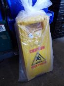 * 4 x new wet floor caution signs