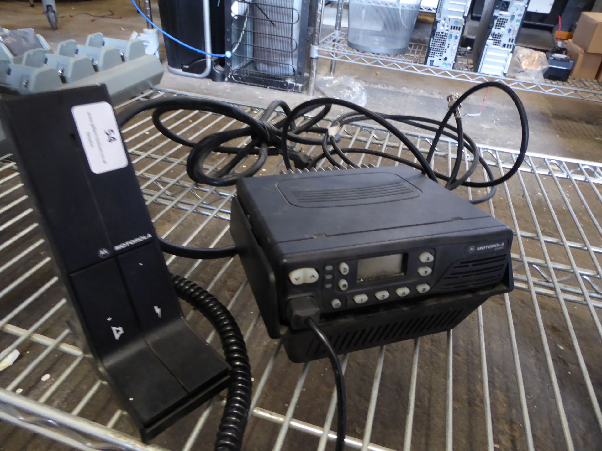 * Motorola GM350 two-way radio on stand - Image 2 of 2