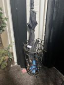 *Decorative Wrought Iron Umbrella Stand and Umbrel